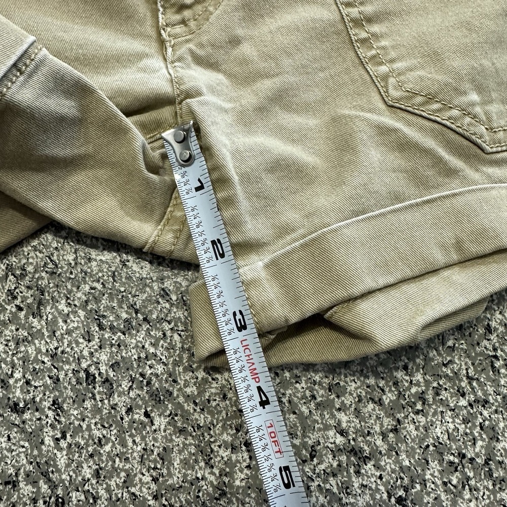 American Eagle Shorts Womens 0 28x3 Midi Chino Khaki Tan Cuffed Stretch AE - Picture 6 of 6